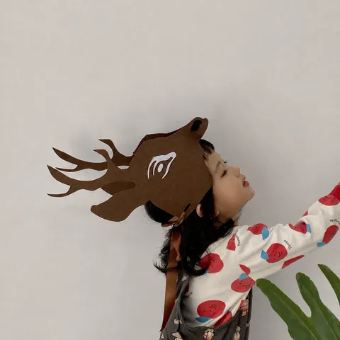 Serre-tête Bois de Renne de Noël Anniversaire Enfant Fête Accessoires de Costume Oreilles de Cerf Décoration de Fête