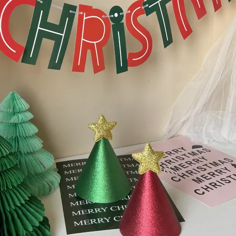 Chapeau Conique de Fête de Noël Paillettes Chapeau Décoratif de Fête d'Anniversaire pour Enfants Accessoire