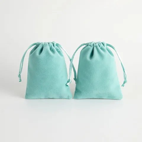 Effen Kleur Fluweel Koordsluiting Zakje Zachte Stof Sieraden Opbergtas Milieuvriendelijk Cadeau Verpakking Zakje Voor Reizen Thuis