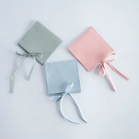 Elegante Stoff Samt Schmuckbeutel Umschlag Klappe Schleife Band Geschenktüte Für Ringe Uhren Ohrringe Aufbewahrung Organizer Etui
