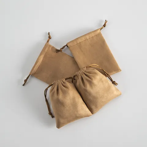 Wildlederimitat Kordelzug Schmuckbeutel Kleine Stoff Geschenktüten Für Schmuckverpackung Beutel Weiche Mikrofaser Kordelzug Aufbewahrungstasche Für Armbänder