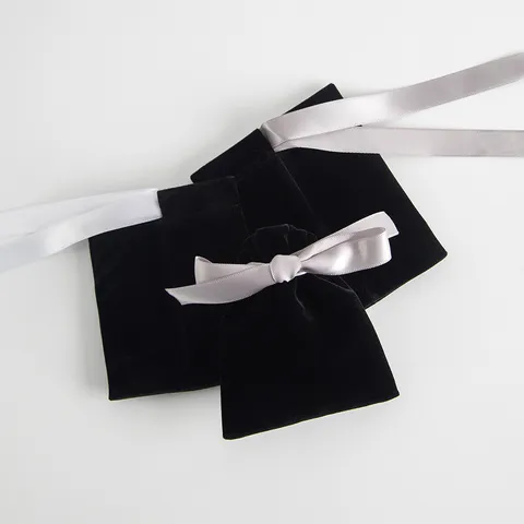 Eleganter Plüsch Schmuck Verpackungsbeutel Kordelzug Schleife Aufbewahrungstasche Einfarbig Samt Geschenkbeutel Für Schmuck Sammlerstücke Organizer