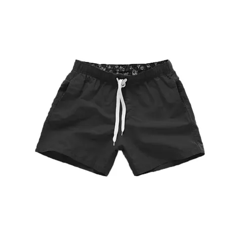 Men's Casual Solid Color Quick Dry Beach Shorts Summer Board Shorts Elastic Waist Athletic Shorts
