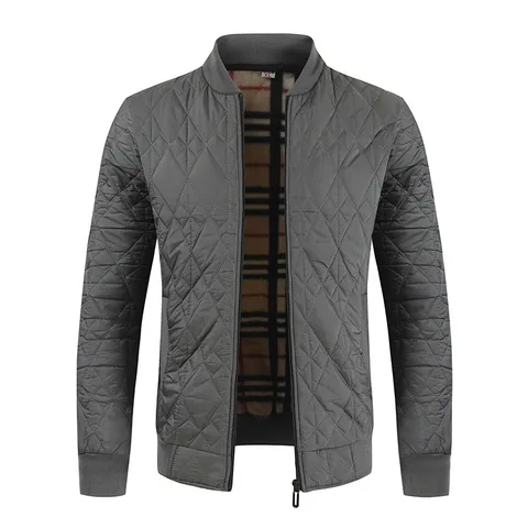 Giacca Imbottita in Cotone Termica Invernale da Uomo Collo a The Full Zip Capospalla Casual Caldo Cappotto Puffer Foderato in Pile