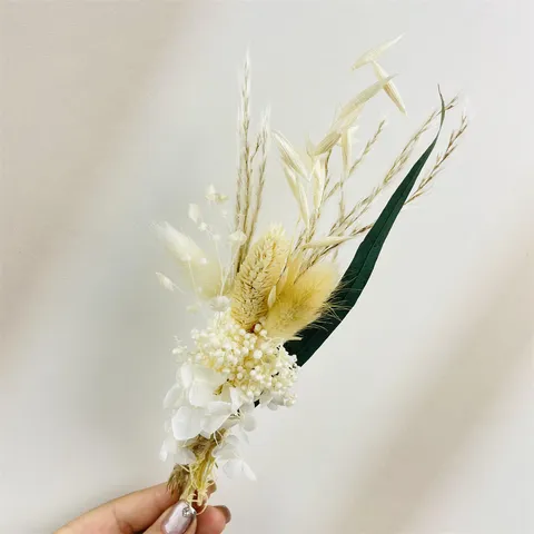 Mini Ramo de Flores Secas Naturales Arreglo Floral Preservado Hecho a Mano Para Caja de Regalo Boda Fiesta Decoración del Hogar