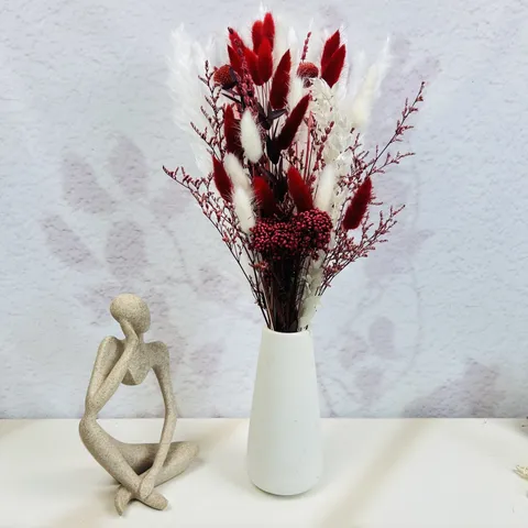 Bouquet de Herbe de Pampas Séchée Naturelle Roseaux Fleurs Queue de Lapin Décoration Intérieure Bohémienne Arrangement Floral Séché Pour Salon