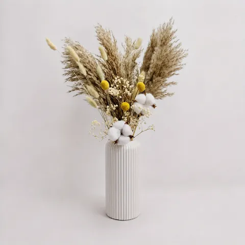 Ramo de Flores Secas Naturales Hierba de la Pampa Colas de Conejo Plantas Secas Para Decoración del Hogar Sala de Estar Centro de Mesa