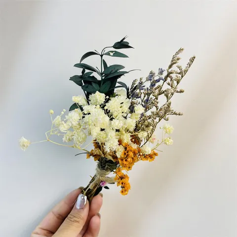 Natural Dried Flowers Mini Bouquet Preserved Flowers Small Floral Arrangement For Gift Box Greeting Card Home Decor