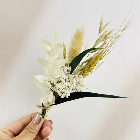 Mini Natural Dried Flower Bouquet Handmade Plant Floral Arrangement For Home Decor Wedding Party Gift Table Centerpiece