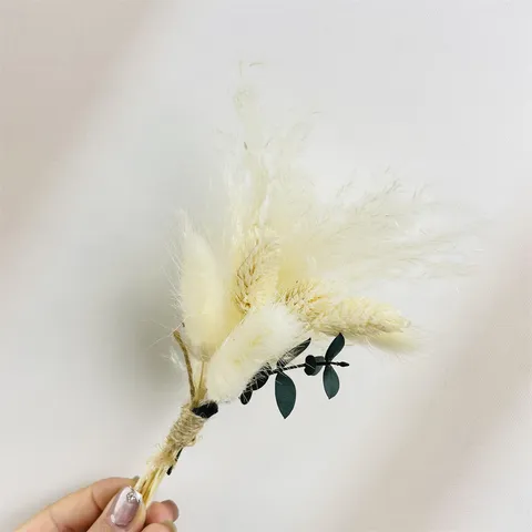 Natural Dried Flower Mini Bouquet Dried Plant Bouquet For Car Decor Wedding Party Gift Box Decoration