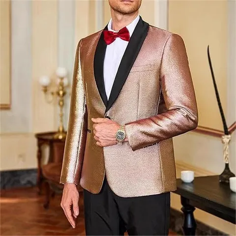Men's Casual Blazer Jacket Slim Fit Single Breasted Suit Jacket Tuxedo For Party Wedding Prom Business Formal Outerwear