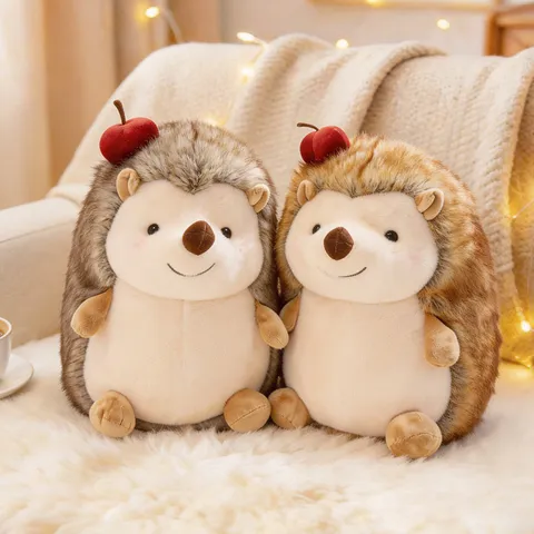 Cute Hedgehog Plush Toy Simulation Small Hedgehog Doll Children Accompanying Soothing Stuffed Animal Birthday Gift