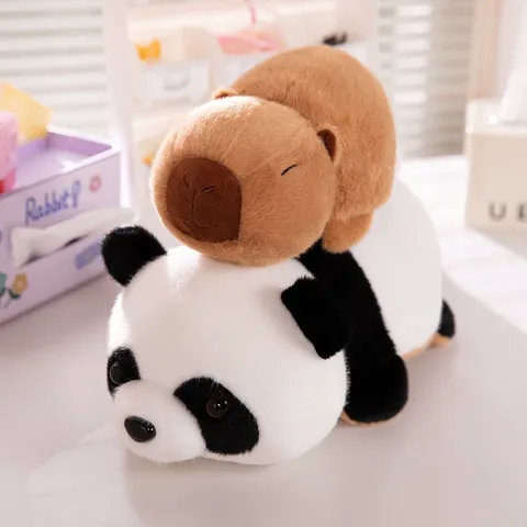 Cute Panda Transform Capybara Plush Toy Stuffed Animal Doll Kawaii Gift