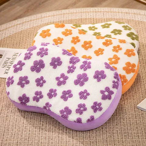 Cute Floral Memory Foam Pillow Plush Soft Throw Pillow Decorative Bedding Cushion Ergonomic Neck Support Pillow