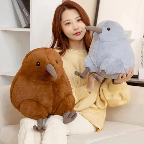 Cute Kiwi Bird Plush Toy Stuffed Animal Soft Doll Simulation Bird Pillow Birthday Gift For Kids And Adults