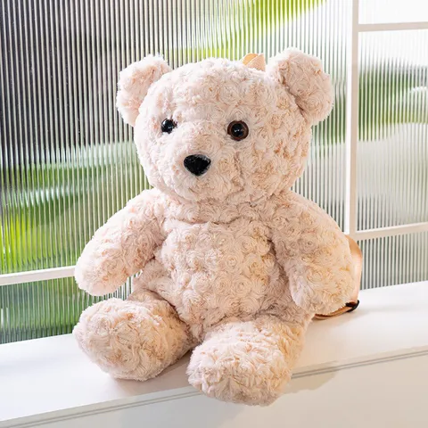 Zaino in Peluche con Orsetto Carino Animale Cartone Animato Bambola Morbida Borsa Scolastica Giocattolo di Peluche Regalo