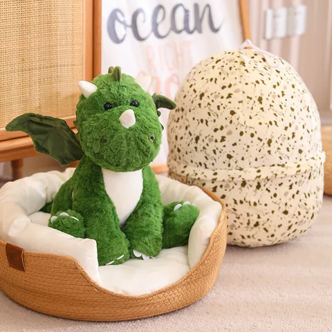 Kreatives Dinosaurier Ei Plüschspielzeug Süßes Kleines Drachen Kissen Stoffpuppe Kinder Geschenk