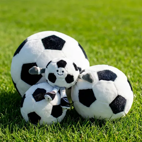 Pendentif de Sac en Peluche de Football de Dessin Animé Mignon Poupée de Soccer Rembourrée Porte-Clés Cadeau Enfant