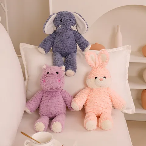 Lindo Dibujos Animados Animal Juguete de Peluche Relleno Elefante Rana Conejo Hipopótamo Muñeca Suave Esponjoso Almohada Decoración del Hogar Regalo para Niños