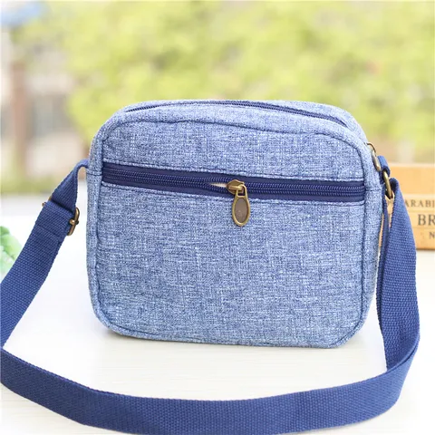 Borsa a Tracolla Casual in Cotone da Donna Tinta Unita Piccola Borsa a Spalla Borsa per Telefono Borsa a Mano Giornaliera