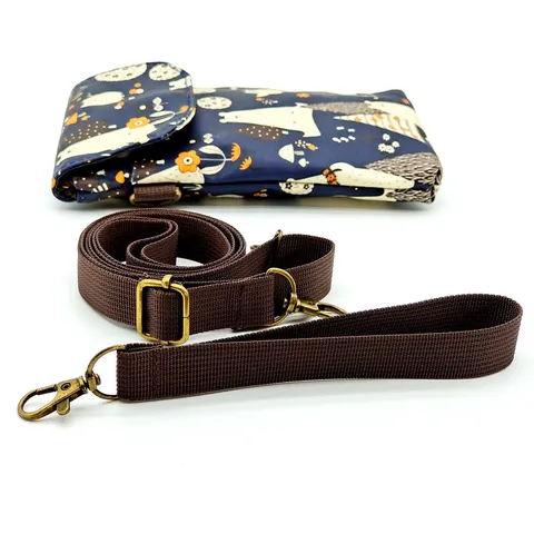 Borsa a Tracolla Impermeabile da Donna Borsa per Telefono con Stampa Cartoon Carina Borsa a Spalla da Viaggio Casuale Multistrato