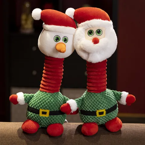 Giocattolo in Peluche di Natale Babbo Natale Pupazzo di Neve Renna Bambola Animale Stuffed Decorazione per la Casa delle Vacanze Regalo di Natale Forniture per Feste Festive