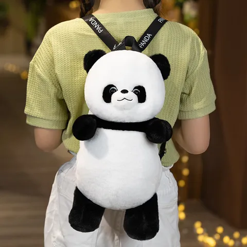 Zaino in Peluche Carino Panda Cartone Animato Animale Borsa Scolastica Giocattolo Morbido
