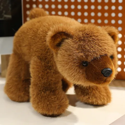 Simulation Bear Plush Toy Cartoon Stuffed Animal Brown Bear Black Bear Polar Bear Cute Doll Kids Companion Toy