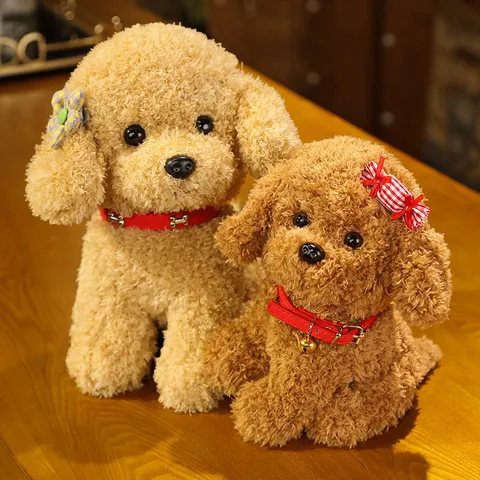 Χαριτωμένο Σκυλί Προσομοίωσης Teddy Λουτρινο Παιχνιδι Γεμιστό Ζώο Κούκλα Μαλακό Χνουδωτό Κουτάβι Παιχνίδι Καθιστή Θέση Δώρο Γενεθλίων