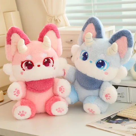 Süßes Fantasy Kleiner Teufel Fuchs Plüschtier Stofftier Weiches Begleitkissen Kawaii Geschenk Für Kinder