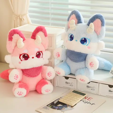 Süßes Fantasy Kleiner Teufel Fuchs Plüschtier Stofftier Weiches Begleitkissen Kawaii Geschenk Für Kinder