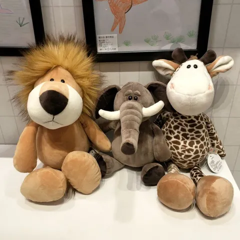 Süßes Wald Tier Löwe Elefant Hirsch Affe Plüschtier Gestopfte Puppe Großhandel