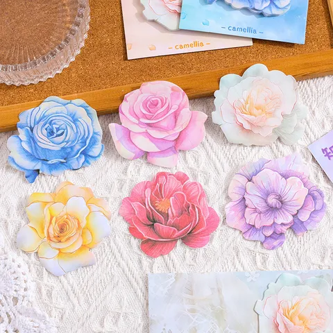 Retro Floral Haftnotizen Notizblöcke Süße Dekorative Notizen Set Für Tagebuch Schule Bürobedarf Notizpapier