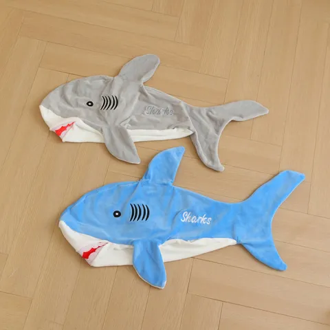 Cartoon Shark Plush Toy Unfilled Skin Shell Cute Animal Doll Soft Fabric Cover