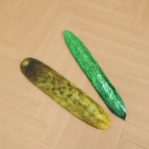 Cartoon Cucumber Plush Toy Skin Stuffed Vegetable Doll Cover Soft Short Plush Simulation Green Cucumber Home Decor