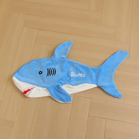 Cartoon Shark Plush Toy Unfilled Skin Shell Cute Animal Doll Soft Fabric Cover