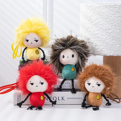 Süße Afro Puppe Plüschtier Anhänger Cartoon Plüschtier Taschen Schlüsselanhänger Weiche Plüschpuppe Kreatives Geschenk