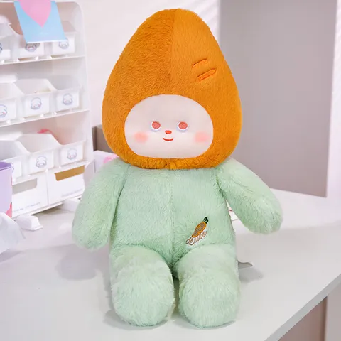 Cute Vegetable Plush Toy Stuffed Animal Soft Cartoon Cauliflower Carrot Mushroom Tomato Eggplant Doll Pillow Kids Gift
