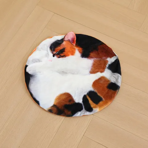 Cute 3D Realistic Cat Plush Pillow Shell Unstuffed Animal Doll Cover Soft Short Plush Home Decor Cushion Cover