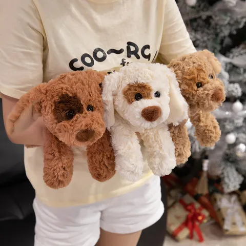 Cute Soft Laying Dog Plush Toy Stuffed Animal Teddy Puppy Doll Comfort Companion Pillow Gift for Kids Girls