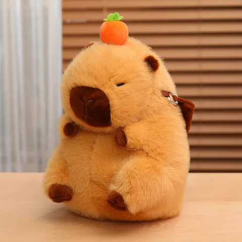 Cute Capybara Car Tissue Box Cover Plush Stuffed Animal Tissue Holder Home Decor Storage Organizer Toy Gift