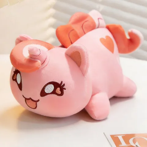 Giocattolo Morbido Gatto Unicorno Peluche Animale Imbottito Simpatico Bambola Cartone Animato Cuscino Soffice Regalo Compleanno Bambini