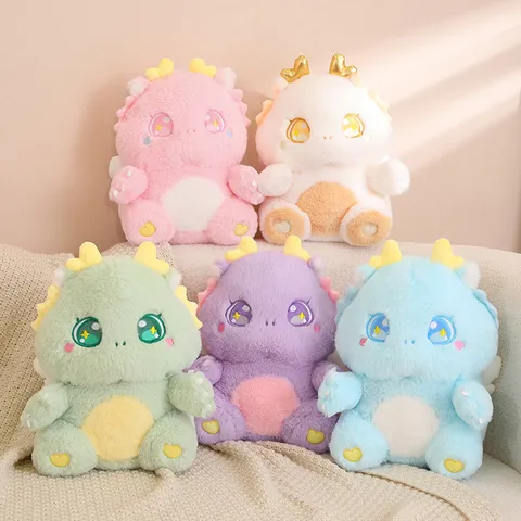 Peluche Dinosauro Carino Animale di Peluche Morbido Peluche Corto Cotone PP Cuscino Compagno Bambola Sonno Regalo Bambini