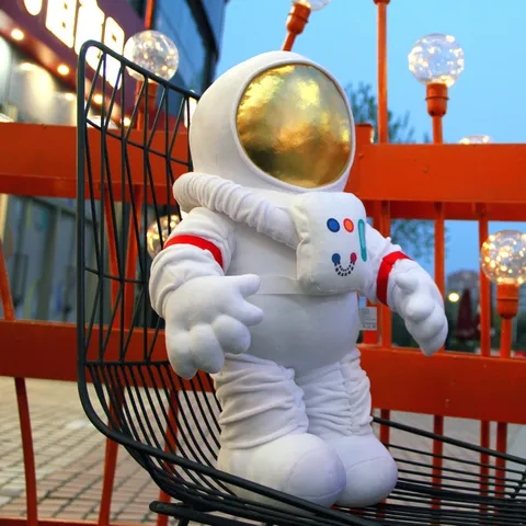 Cute Astronaut Stuffed Animal Plush Toy Spaceship Robot Doll Soft Pillow Children Birthday Gift Home Decor