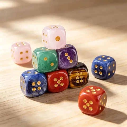Dadi in Pietra Semipreziosa di Ametista Naturale Angolo Arrotondato Dadi da Gioco a Sei Lati Ornamento da Scrivania Intagliato a Punti Accessorio per Giochi da Tavolo Lucidato Regalo per Festa Unisex Decorazione Quotidiana