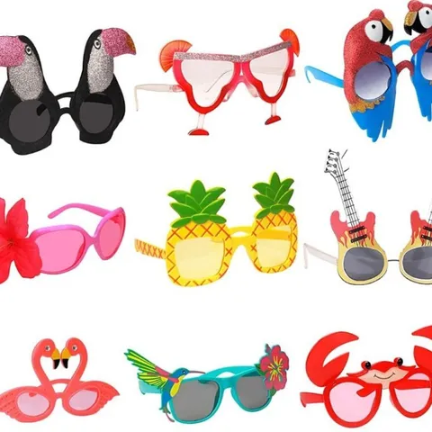 Hawaïaanse Feest Zonnebril Grappige Tropische Vrucht Papegaai Flamingo Cocktail Bier Bril Zomer Strand Vakantie Foto Rekwisieten
