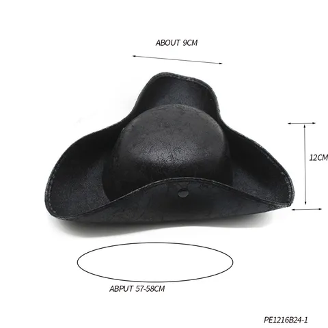 Cappello da Pirata di Halloween Teschio Ossa Incrociate Capitano Festa Cosplay Accessori