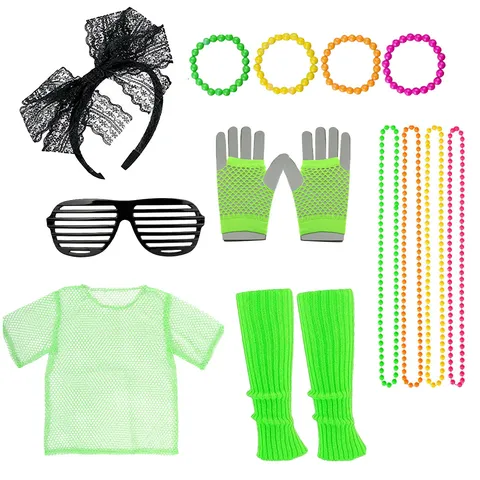 Dames Jaren 80 Retro Netwerk Korte Mouw T-Shirt Sexy Mesh Feest Clubwear Tops Effen Kleur Loose Fit Casual Kleding