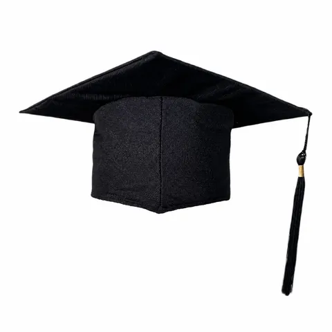 Gorro de Graduación de Poliéster para Adulto Unisex Con Borla Parte Superior Plana Sombrero Académico para Ceremonia Universitaria