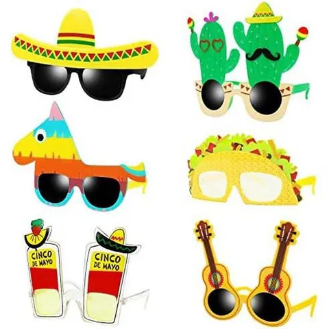 Mexicaanse Dag van de Doden Feestbril Cactus Sombrero Schedel Nieuwigheid Bril Feestelijke Kostuum Rekwisieten voor Fiesta Carnaval